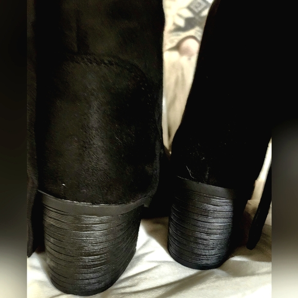 Over the knee black suede boots, sz. 8 NWT - Picture 4 of 5